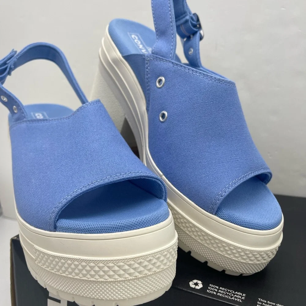 Converse WMNS A13810F
CHUCK 70 DE LUXE HEEL MULE OX OPEN SKY/EGRET Platform Heel - Picture 3 of 16